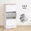Armoire de rangement mince pour chaussures avec tiroirs rabattables et tablettes réglables