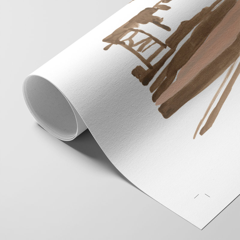 Blush Architecture Study II - Impression sur toile seulement - NON-CADRE, H 60 po x l 40 po