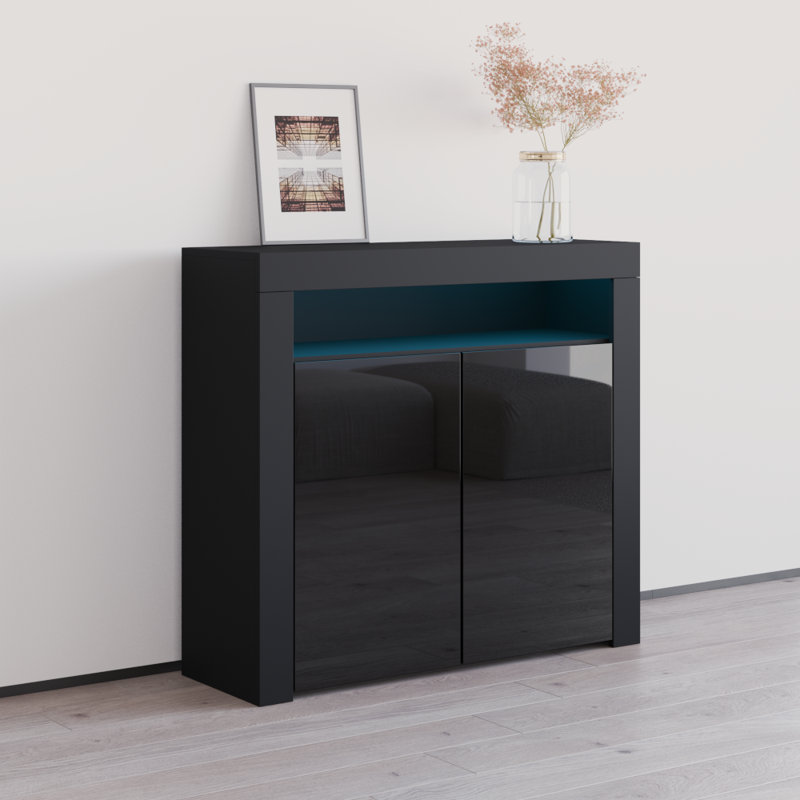 Tahmoor 2 - Door Sideboard Accent Chest, Black