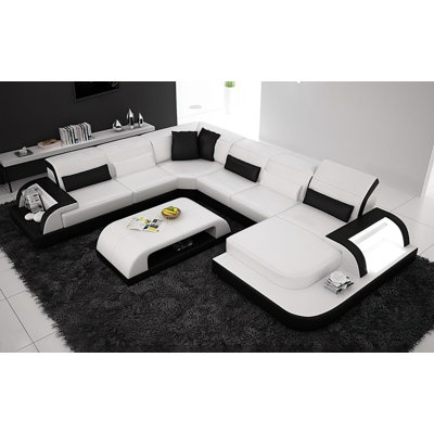 Canapé modulaire en cuir Jysir