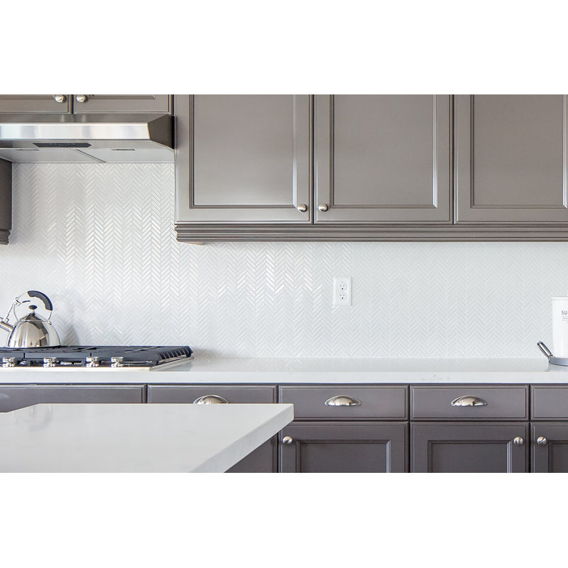 90 0.5" x 2" Porcelain Mosaic Wall & Floor Tile, Gray Haze