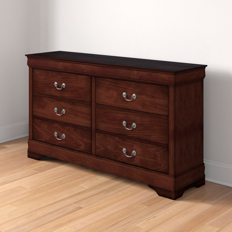 Commode double 6 tiroirs avec miroir Brandenn