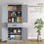 Armoire de rangement de 72 po de hauteur avec garde-manger et portes de grange et tiroir