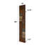 Porte à deux branches en bois massif en forme de S avec rail de quincaillerie - Assemblage requis-109425776-109425775