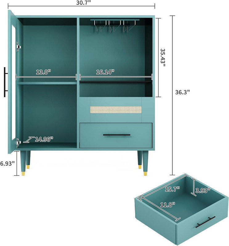 11.8cm Mini Bar, Green