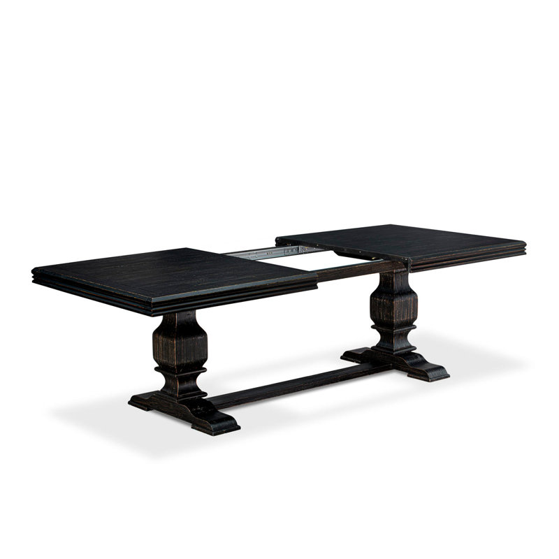 9 Pieces Dining Table Set Includes a Rectangle Table and 8 Platinum Gray Polyester fabric Dining Chairs, Sand Blasting Black