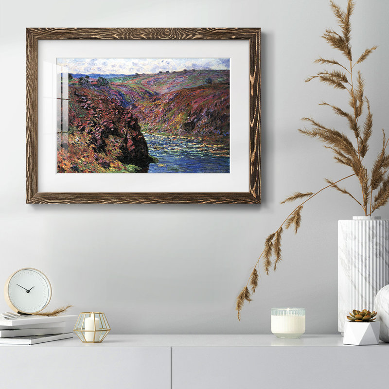 Les- Rustic, reproduction encadrée encadrée, Noyer, H 22 po x l 32 po x P 1,5 po