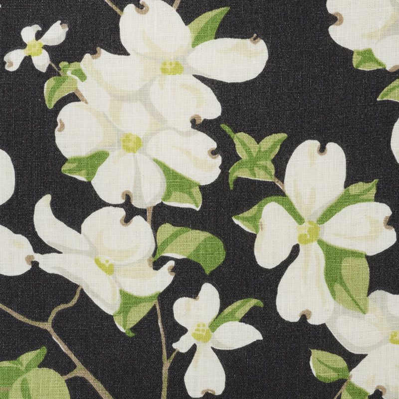 Blooming Branch Fabric, Black