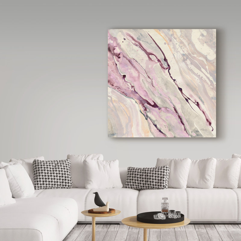 « flowing ii », reproduction de peinture à l’acrylique sur toile tendue, H 14 po x l 14 po x P 2 po
