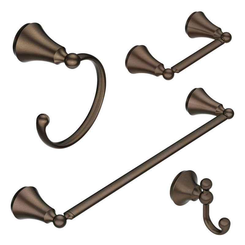 Wynford 4 Piece Bathroom Hardware Set, Oil Rubbed Bronze