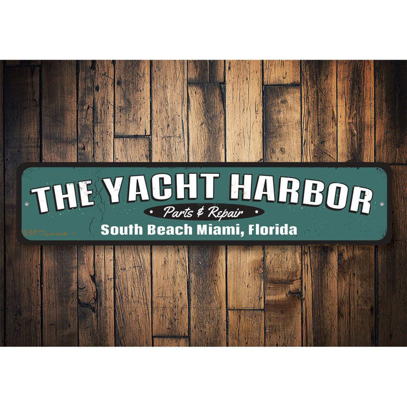 Panneau en aluminium Yacht Harbor, H 4 po x l 18 po x P 0,04 po