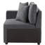 Confortable chaise d'appoint grise avec siège souple et dossier flexible, chic et confortable pour le salon