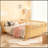 Wood Platform Bed For Kids, Wood Low Profile Full Bed With Rails For Girls And Boys-2122040556
