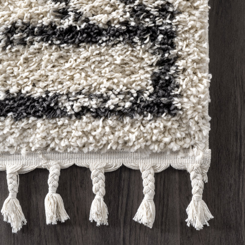 Adian Off-White Area Rug, Rectangle 4' x 6'