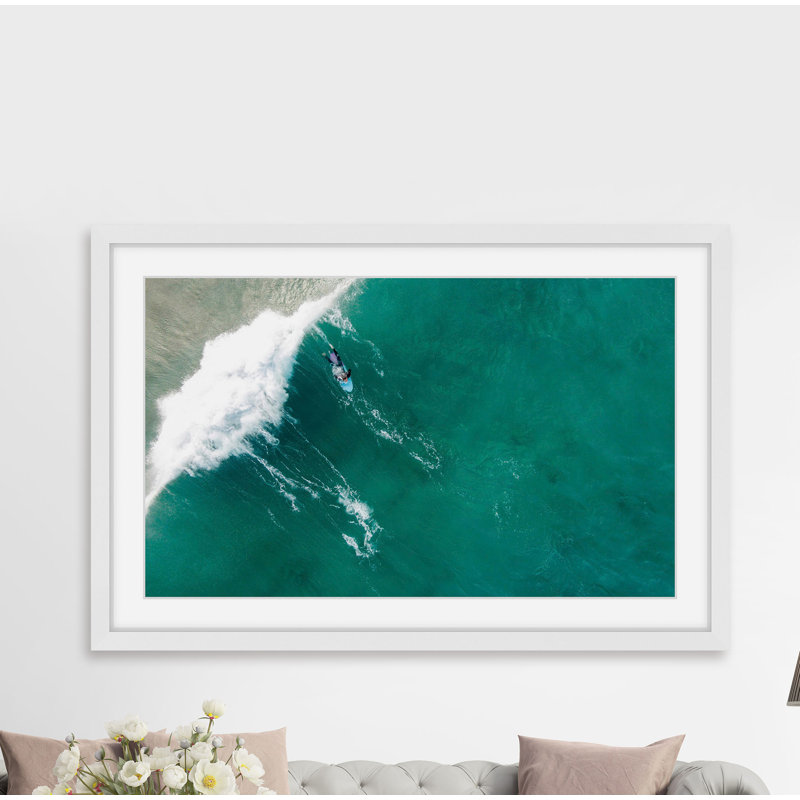 « big vagues », reproduction encadrée, 24 po x 36 po