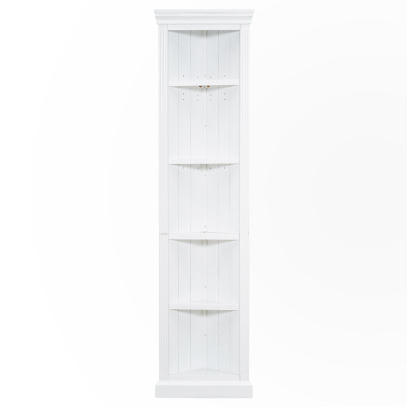 Bibliothèque d'angle à 5 niveaux avec lumière DEL