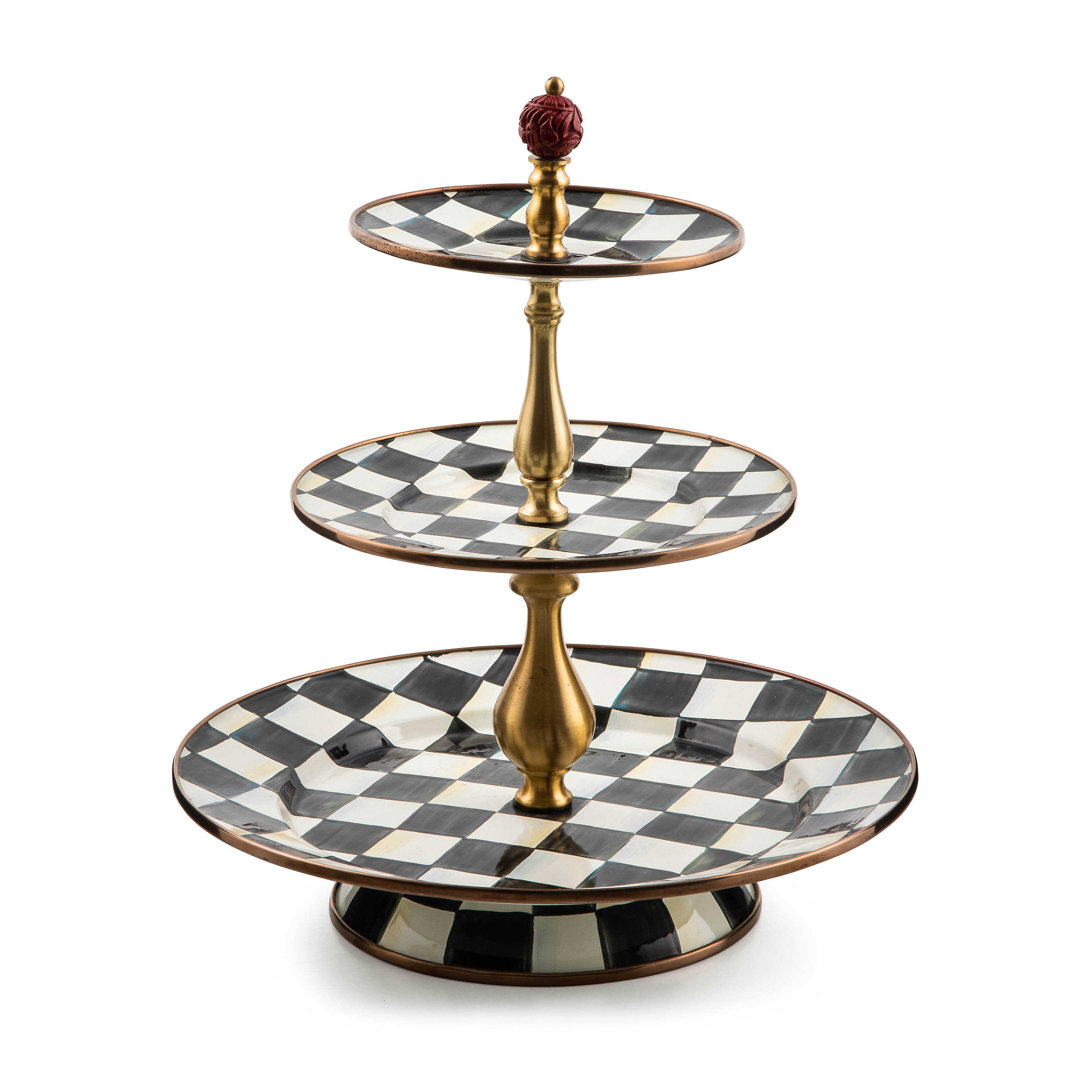 Courtly Check® Three Tier Sweet Stand MacKenzie-Childs
