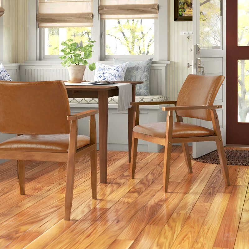 Chaise rembourrée Artell H 18,5 po, Polyuréthane brun
