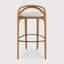 Aleta outdoor bar stool - teak - Beige bouclé-1578201366