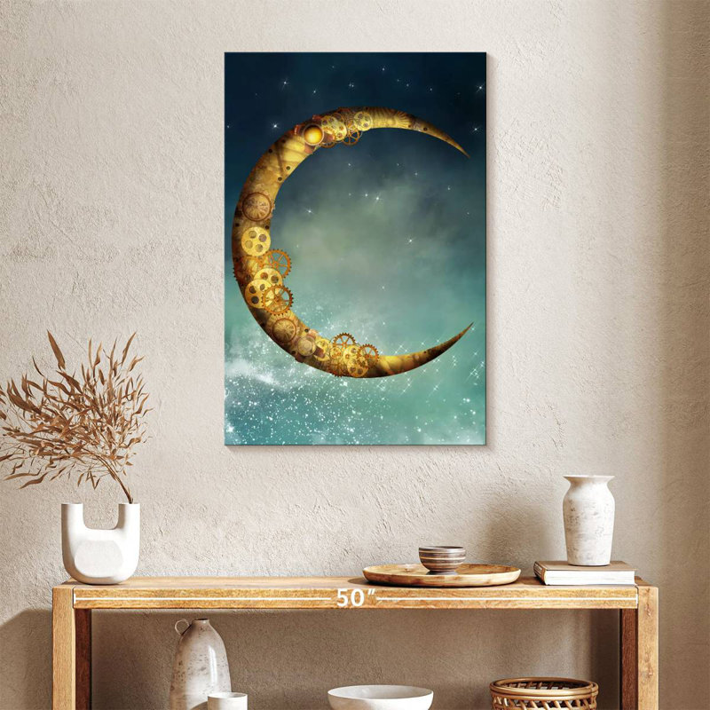 Oberle Steampunk Moon, 36" H x 24" W