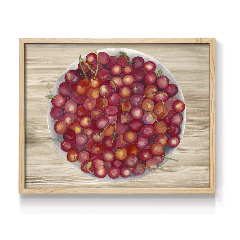 «Bowls of Fruit IV» - Reproduction encadrée - Restickable, Naturel, H 11 po x l 14 po