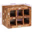 Solid Wood Wall Mounted Wine Bottle Rack Brown-812929925
