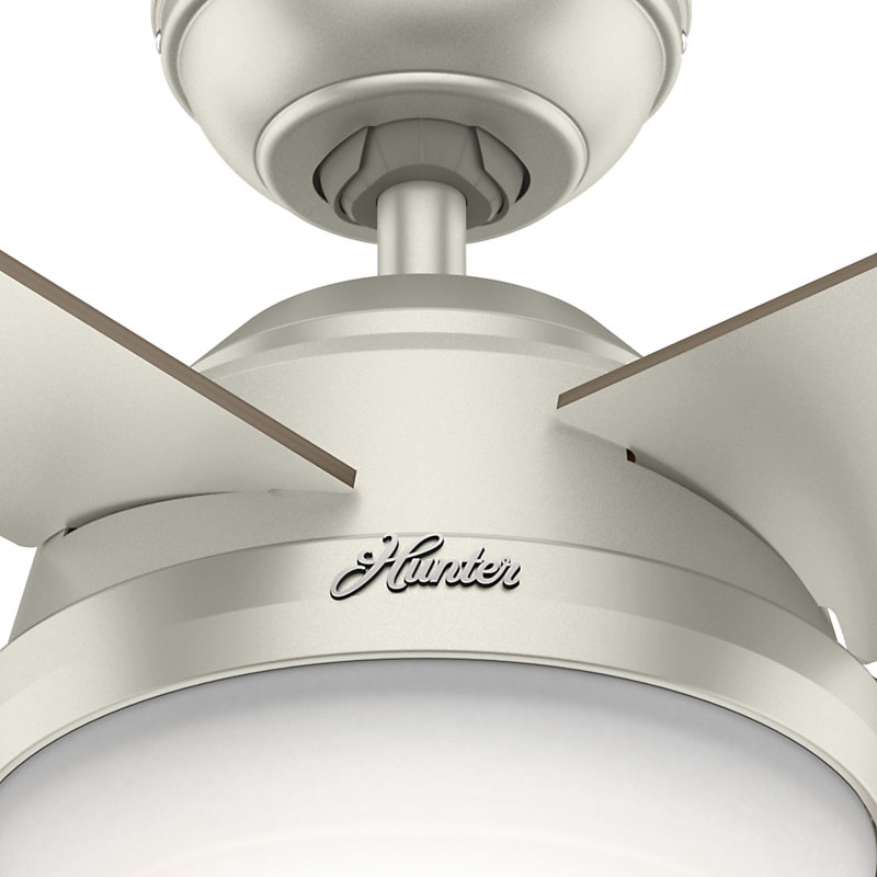 52'' Matte Nickel Ceiling Fan with LED Light and Remote
