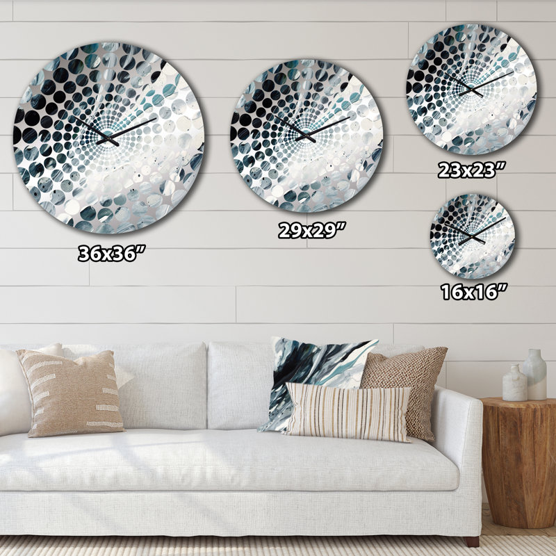 Lahcen - Horloge murale peinture abstraite, Petit