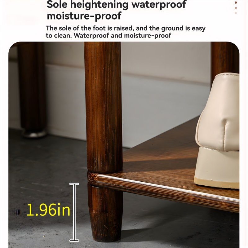 Simple And Modern Bamboo Multi Layer Shoe Rack - Narrow Home Reinforced Storage Shoe Cabinet
