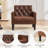 30.91"W Leather Tufted Accent Chair-430904544