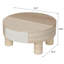 Table basse ronde avec plateau rabattable, rangement dissimulé et finition en bois élégante pour les espaces de vie modernes