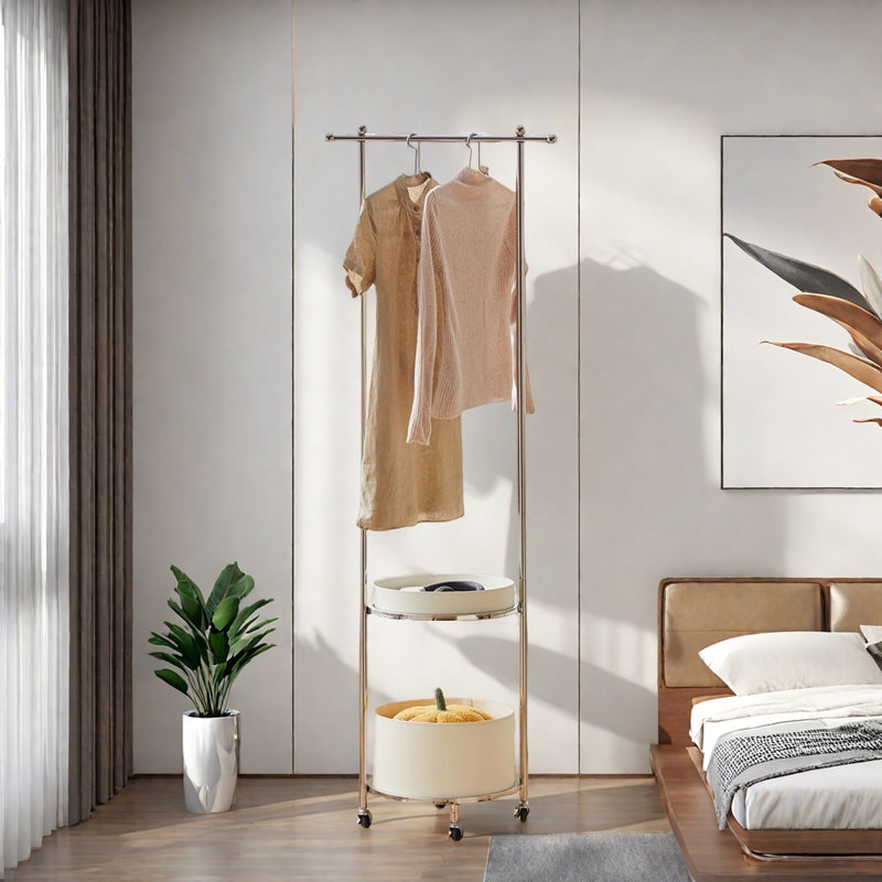 Portemanteau en acier inoxydable poli, Cream