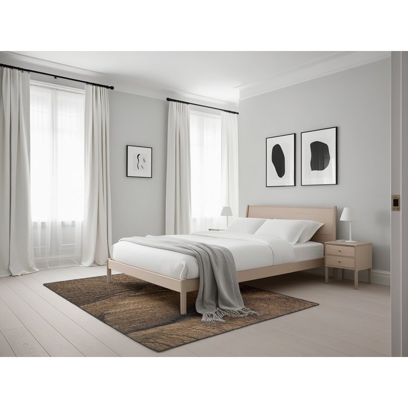 Tapis de 5 zones brun éléphant, Rectangle 5 pi x 7 pi