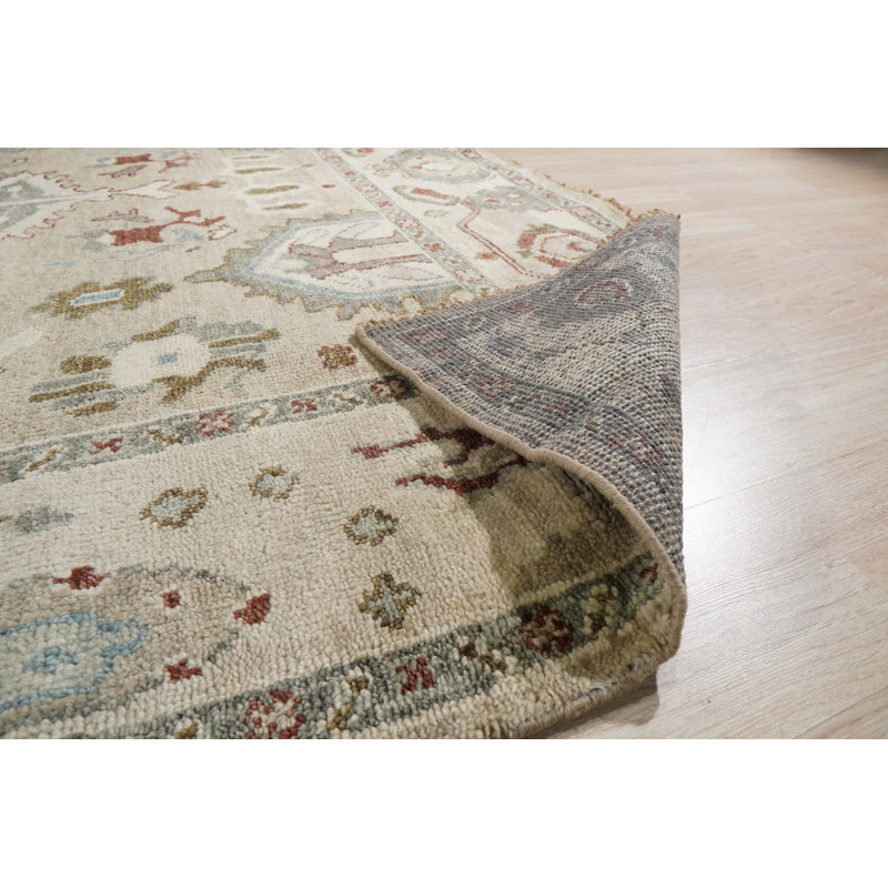 Hand Knotted Wool Geometric Area Rug