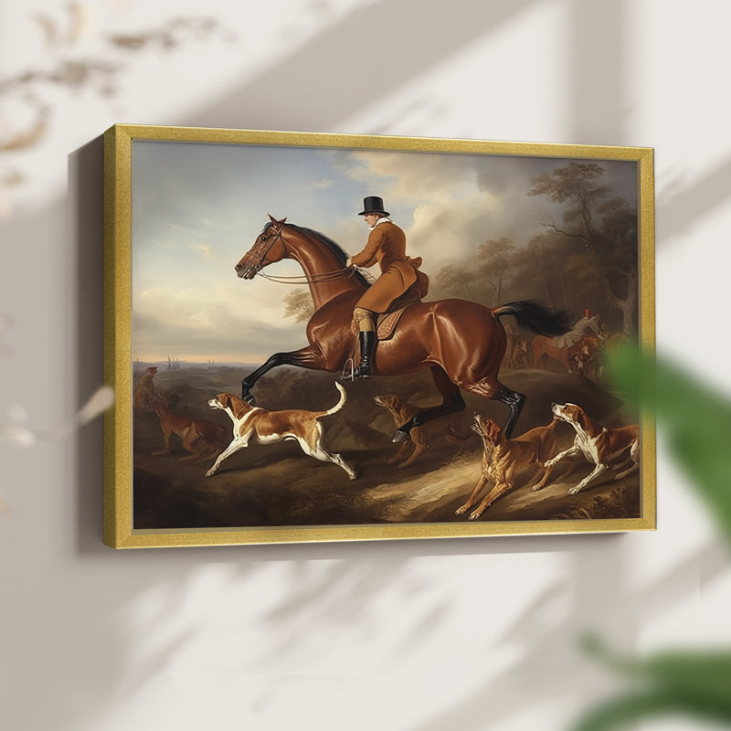 Faune - XCII - Reproduction encadrée - Restickable, H 16 po x l 20 po, Doré