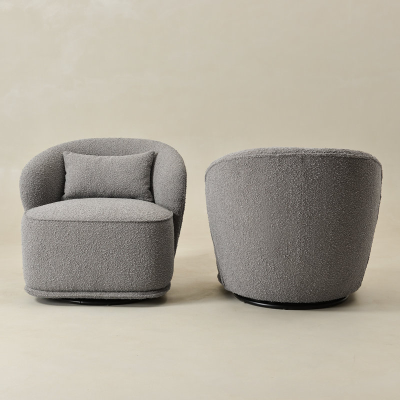 Fauteuil d'appoint 2 pièces Melora, Gris
