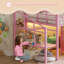 Lit mezzanine simple simple avec 9 tiroirs de rangement et tablettes pour escalier Lit mezzanine pour enfants avec espace de rangement sous le lit-257142884-257142906