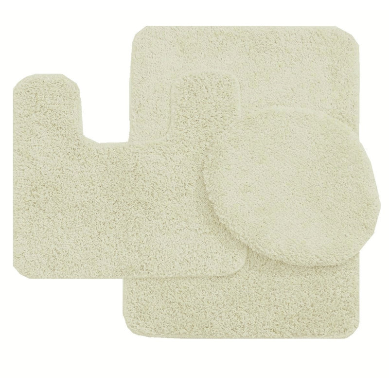 Saveion Non-Slip Bath Rug, Beige