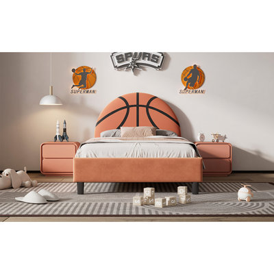 Lit plateforme tapissier Basketball Design