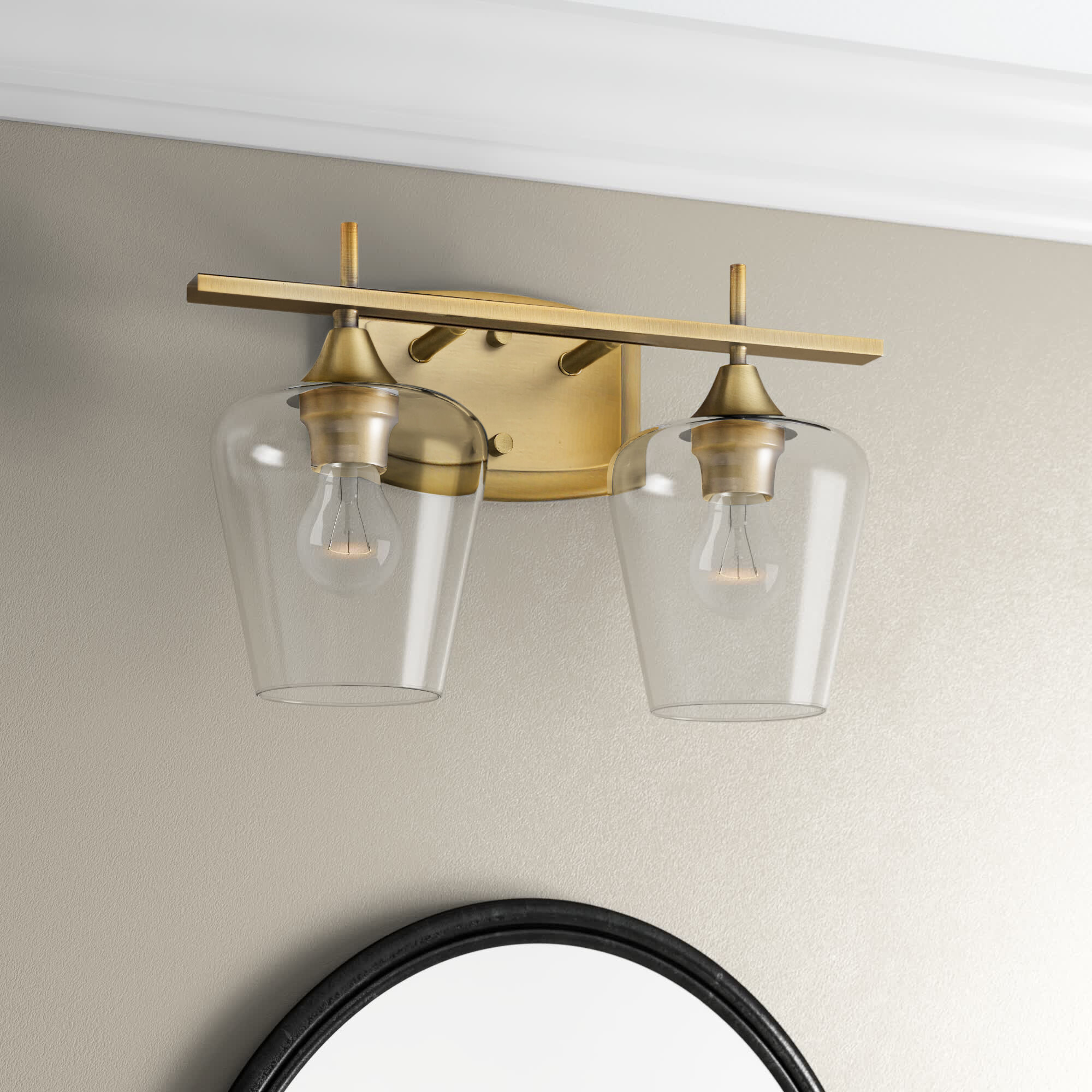 2 light deals brass vanity light