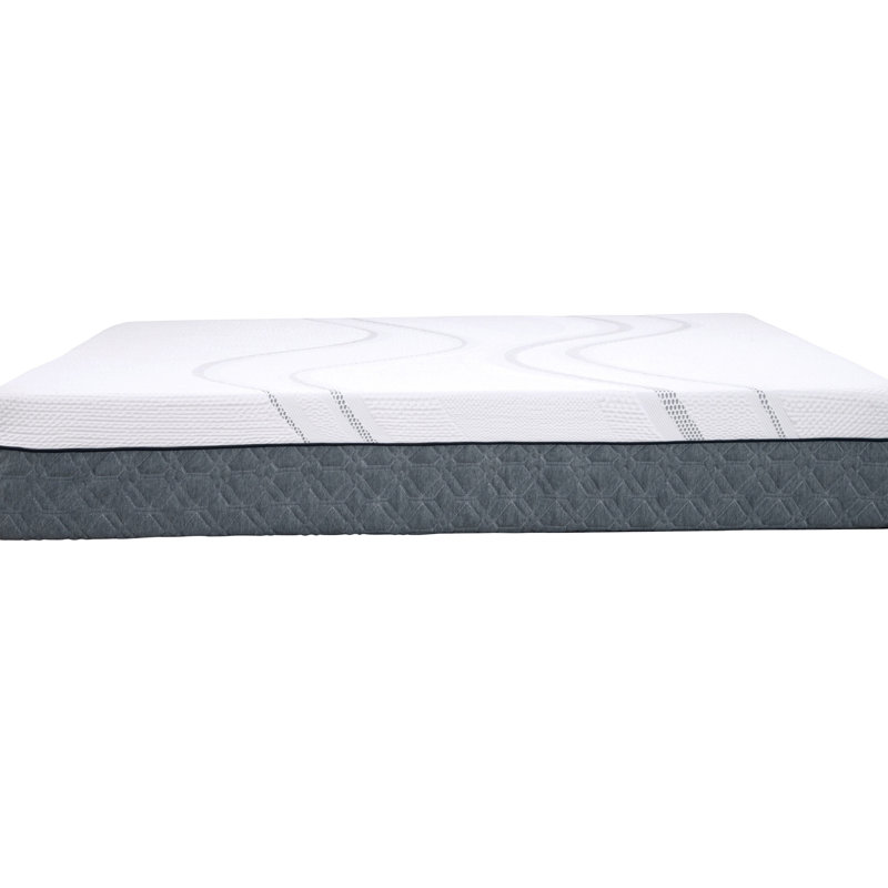 Matelas en mousse viscoélastique graphite blanc très grand, 12 po, dégradation moyenne - 12 po, Très grand lit