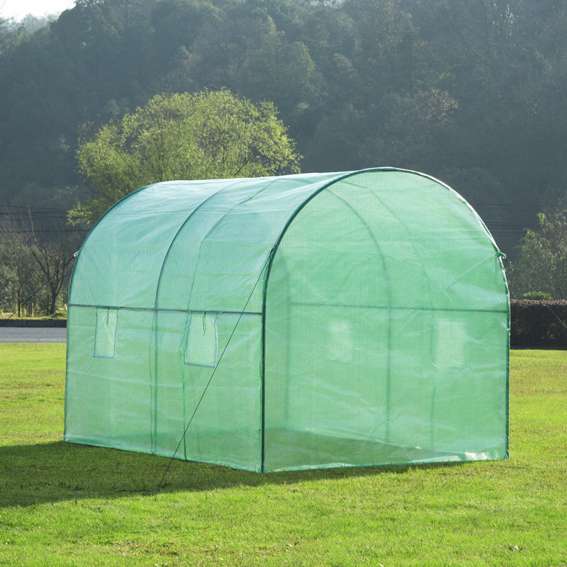 Botkins 7 Ft W x 10 Ft D Greenhouse, Green