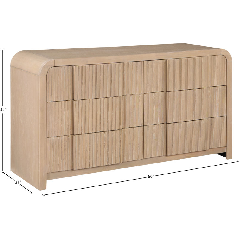 Commode 6 tiroirs Ishaque, Naturel