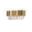 Transitional 3 Light LED Gold Stainless Steel Rod Wall Sconce
