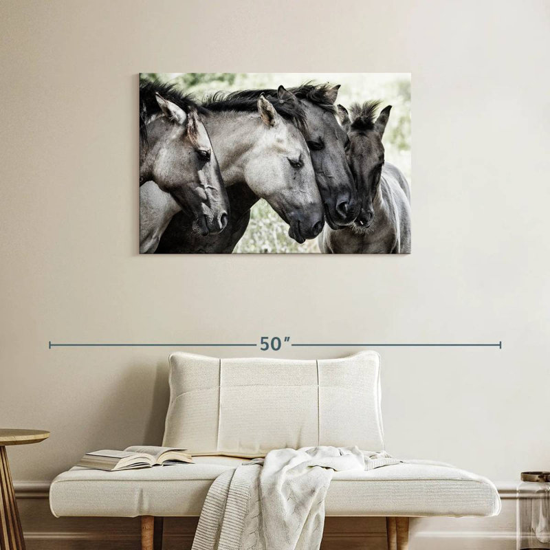 Van Den Four Konik Horses, H 24 po x l 36 po