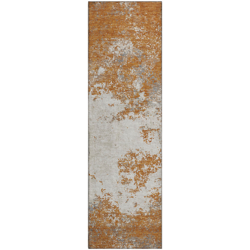 Tapis moderne lavable à la machine de qualité supérieure AMF1027, Tapis de couloir 2 pi 3 po x 7 pi 6 po