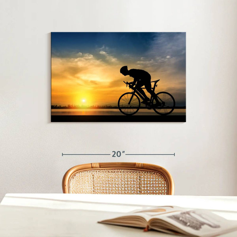 Silhouette de vélo Sireci, H 16 po x l 24 po