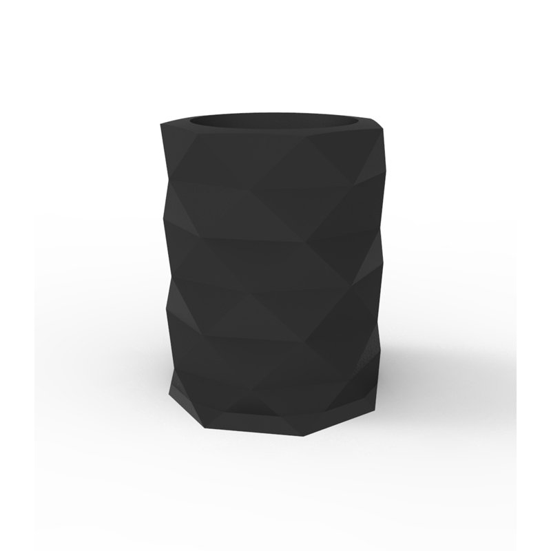 Marquis Resin Pot Planter, Black, 40.5" H x 31.5" W x 31.5" D