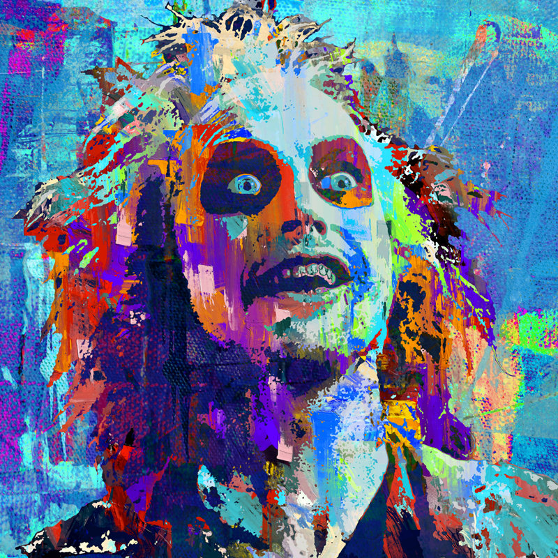 " Beetlejuice " by Stephen Chambers, 18" H x 18" W x 1.5" D