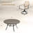 7-Pieces Patio Round Outdoor Dining Set With Rattan Swivel Chair-2129112423